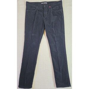 Mac Arne Jeans Mens 38X34 Black Slim Straight 5 Pocket Pin Corduroy Pants Casual
